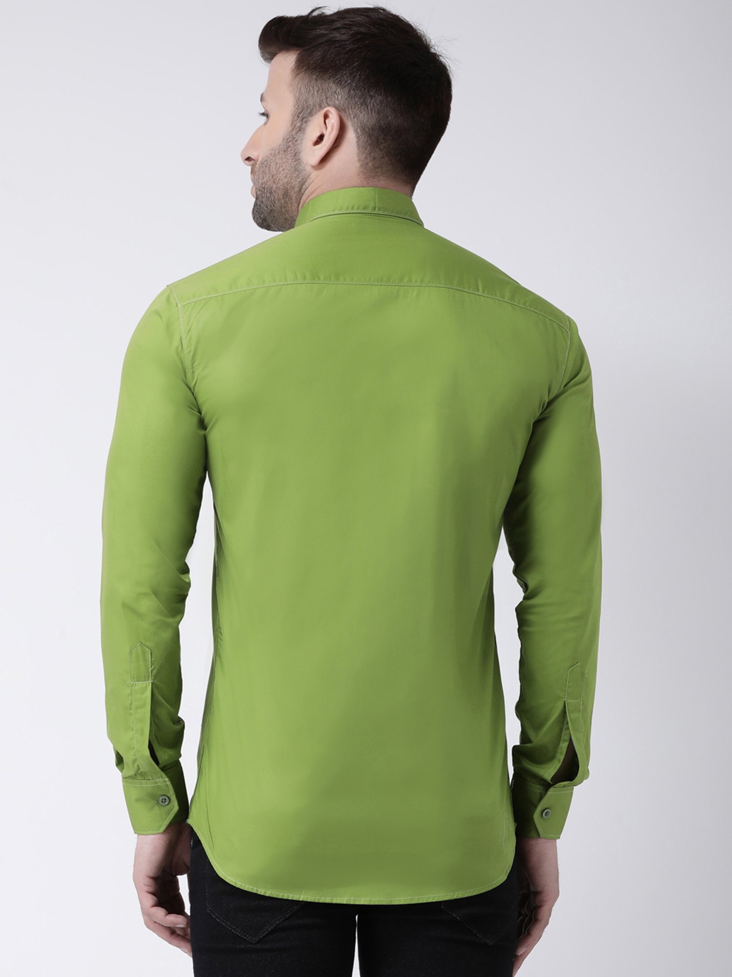 Hangup Plus Green Slim Fit Pure Cotton Shirt