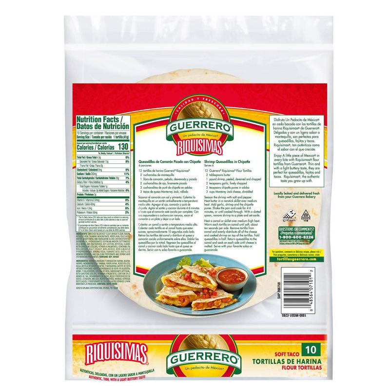 Guerrero Tortillas De Harina Riquisimas - 14.5oz/10ct