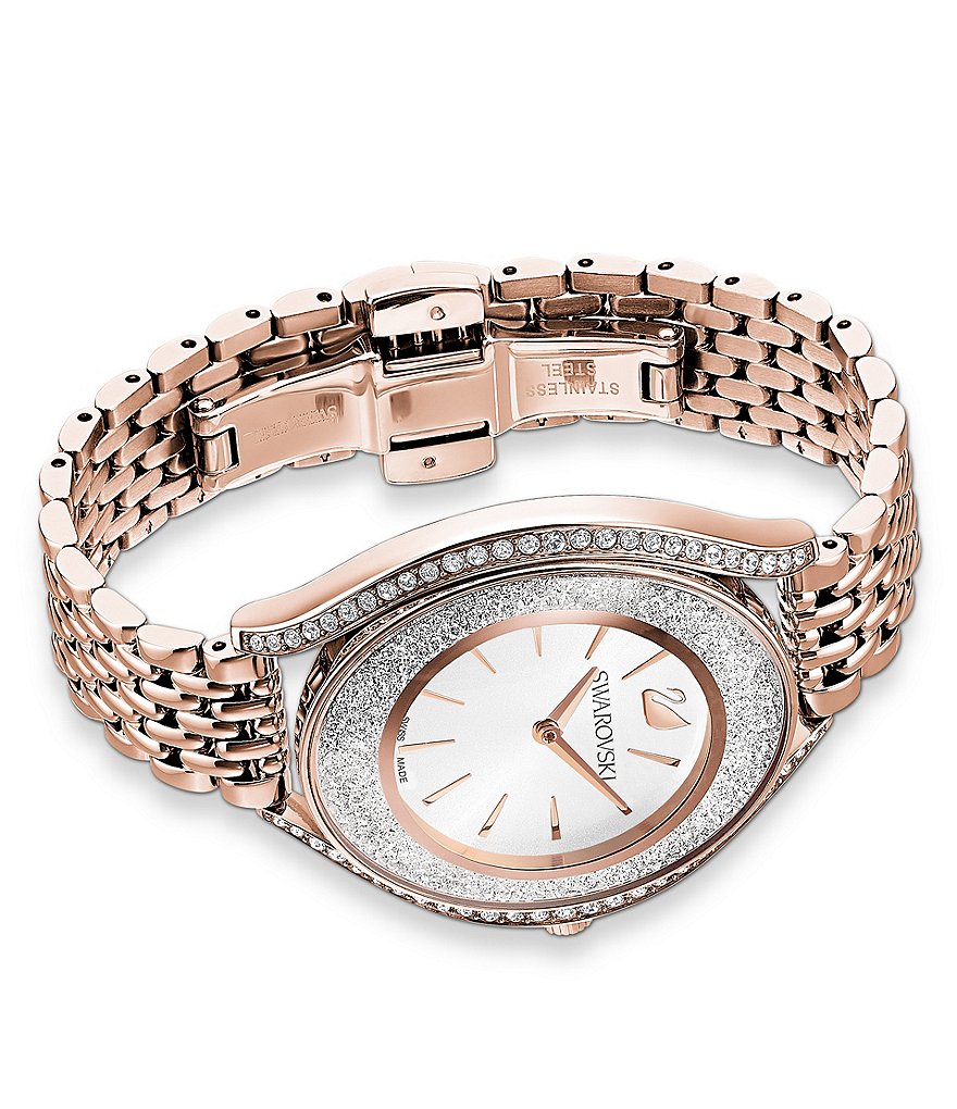 Swarovski Crystalline Aura Rose Gold Bracelet Watch