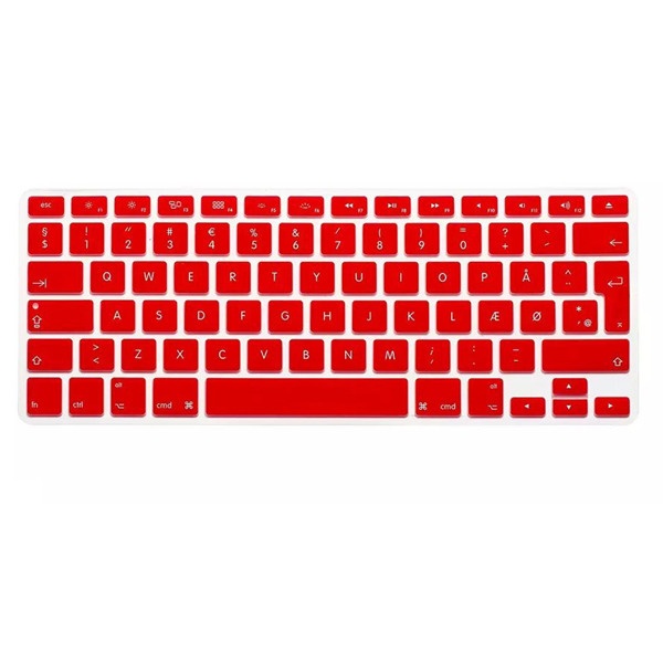 Translucent Colorful Silicone Keyboard Protective Film For Macbook13.3 15.4 European Version Danish Light Blue