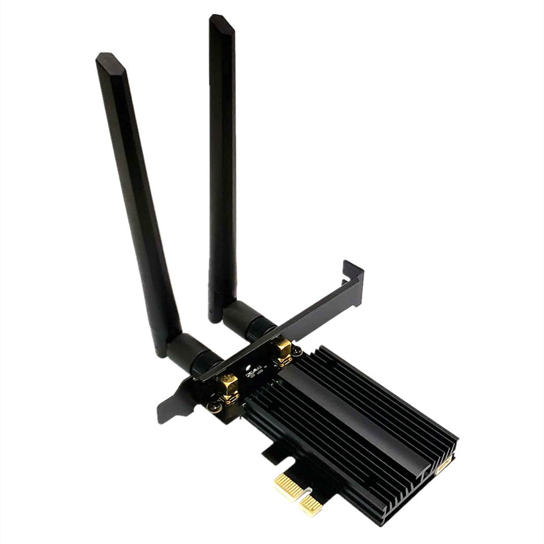 WiFi 6E 5400Mbps AX210 Wireless PCIe Card, Updated to 6G/5.8G/2.4GHz Tri-Band, Bluetooth 5.2, 802.11AX Internal Network Adapter for PC with MU-MIMO, Ultra-Low Latency, Support Windows10(64bit)