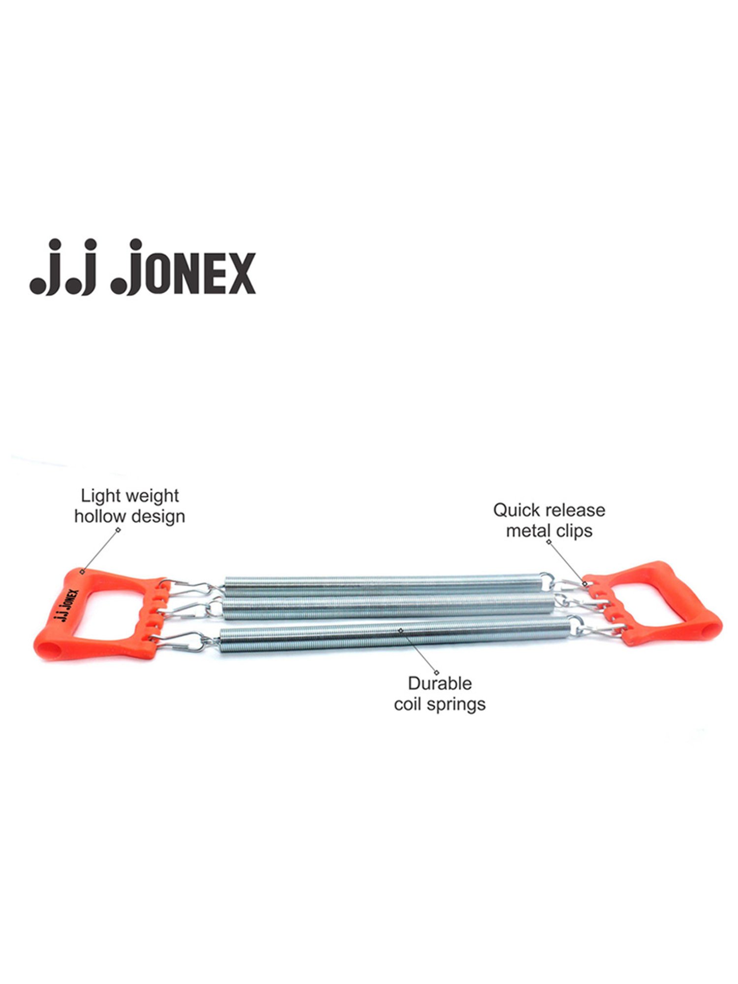 JJ Jonex Professional Gym Exercise Chest Pull Expander Fitness Puller 3 Spring (Red)