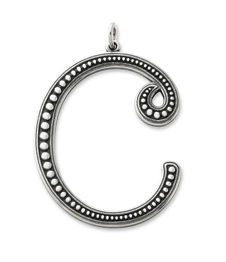 James Avery Beaded Initial Pendant Charm