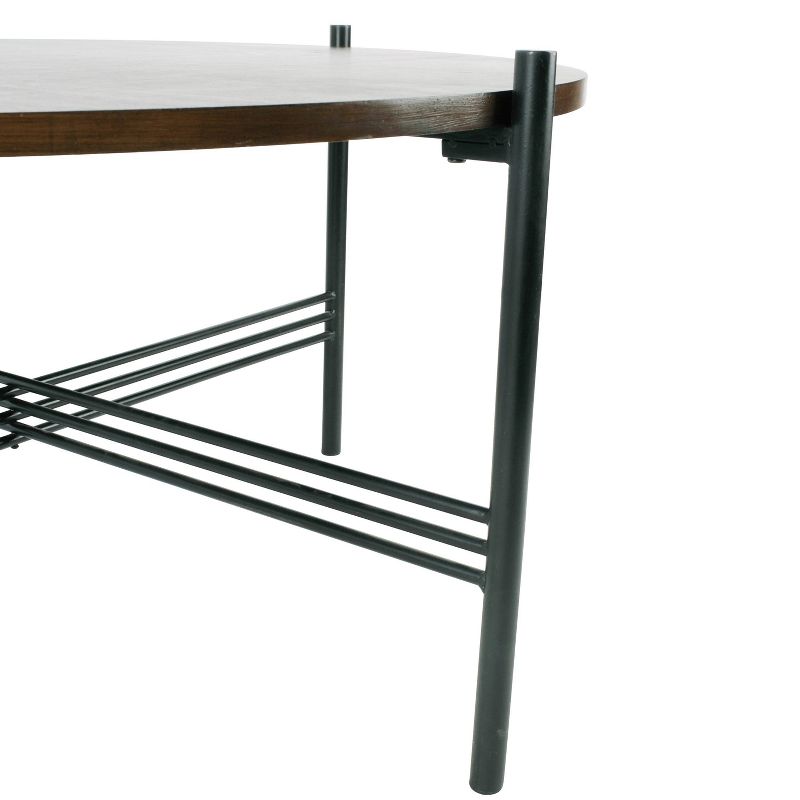 Round Coffee Table Chestnut/Black - Silverwood