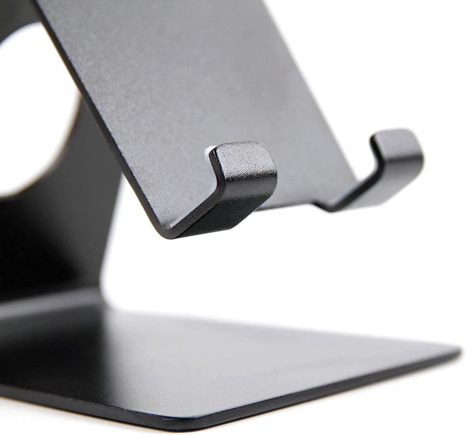 DURAGADGET Ultra-Contemporary Metal Smartphone Stand in Black Aluminium - Suitable for Archos Diamond Omega