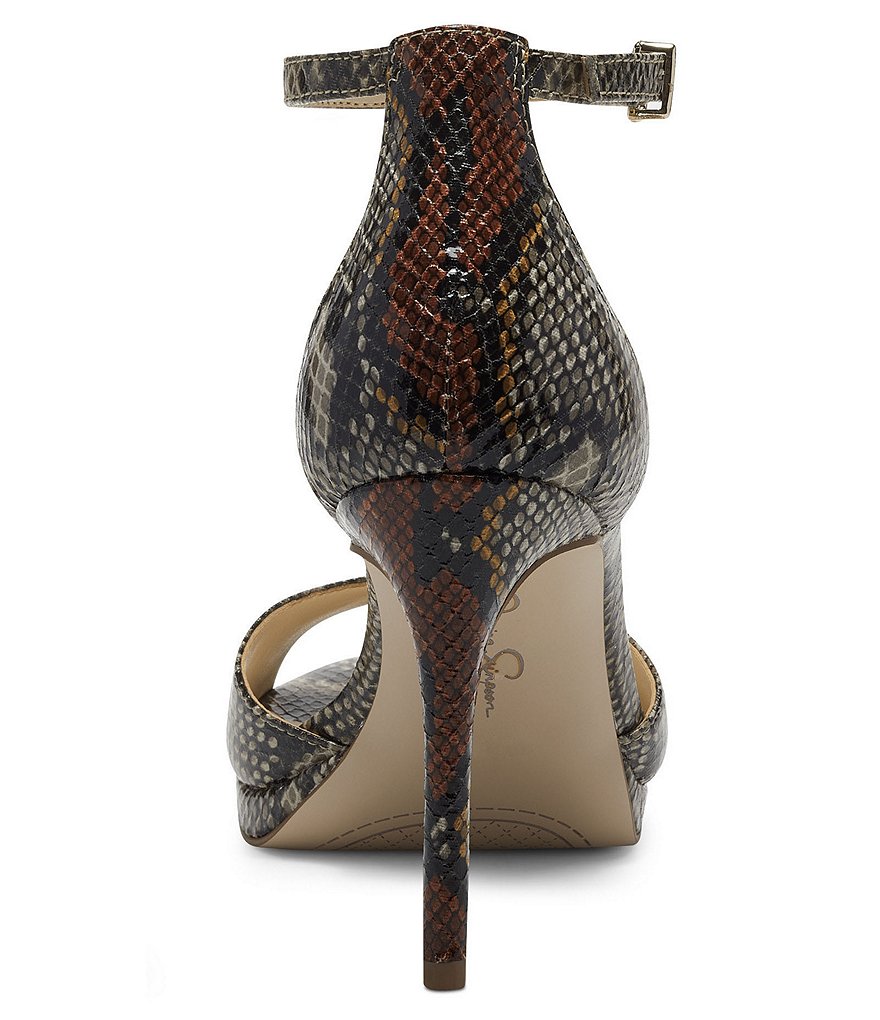 Jessica Simpson Daisile Snake Print Ankle Strap Dress Sandals