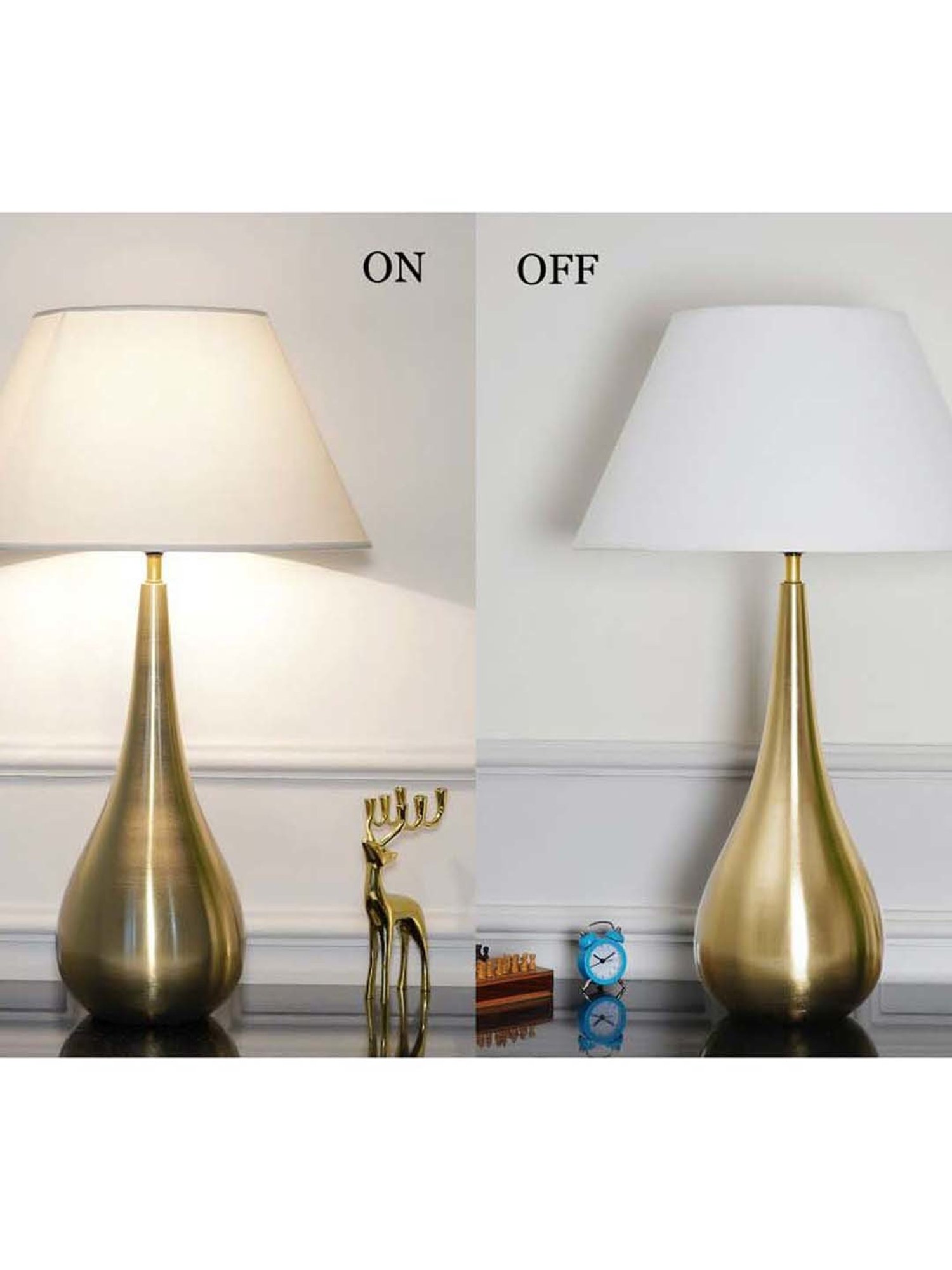 Kapoor E Illuminations Green Study Table Lamp - Set of 1