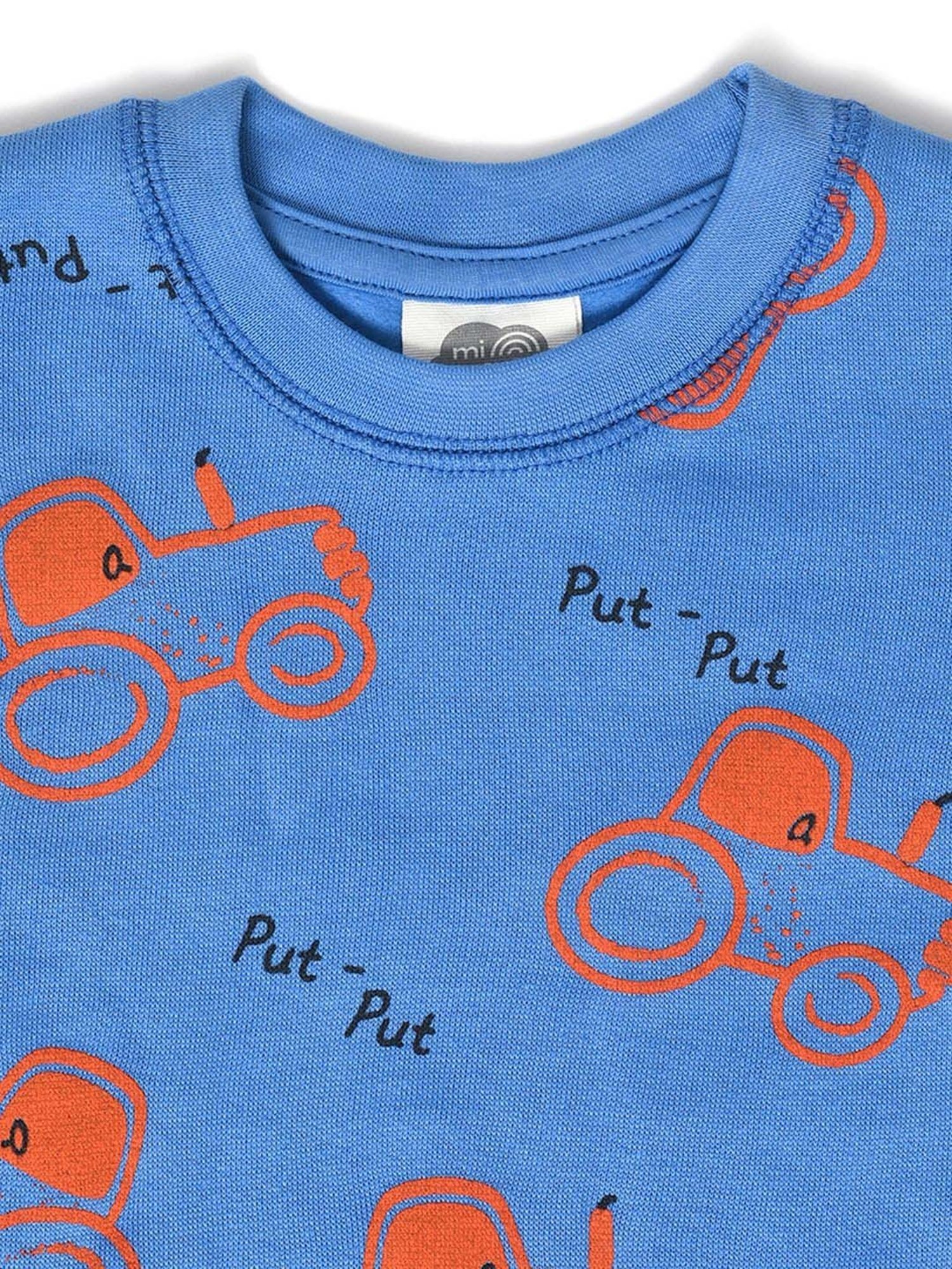 MiArcus Kids Blue & Red Cotton Printed Full Sleeves Sweatshirt Set