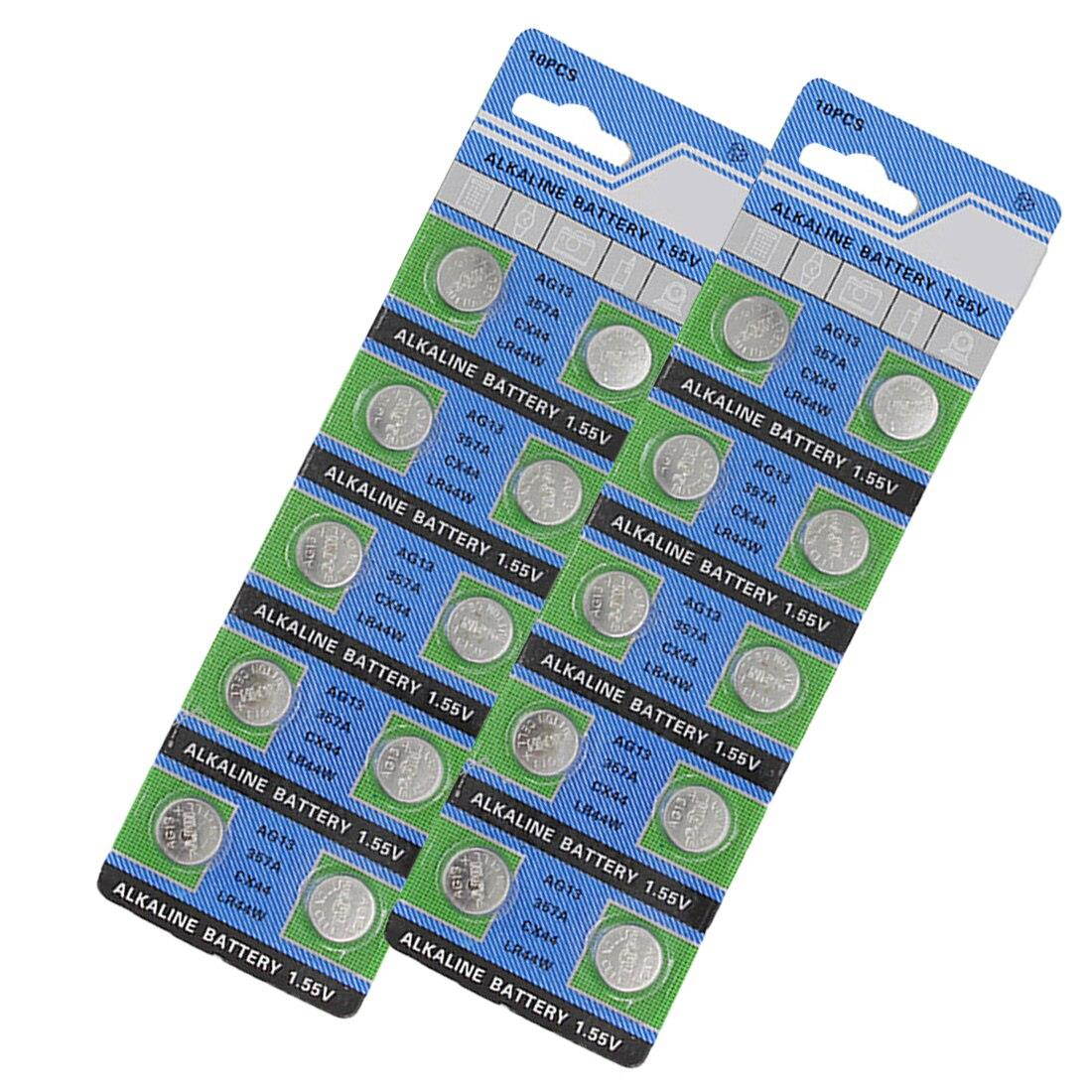 100 Pcs AG13 LR44 357A S76E G13 Button Coin Cell Battery Batteries 1.55V Alkaline