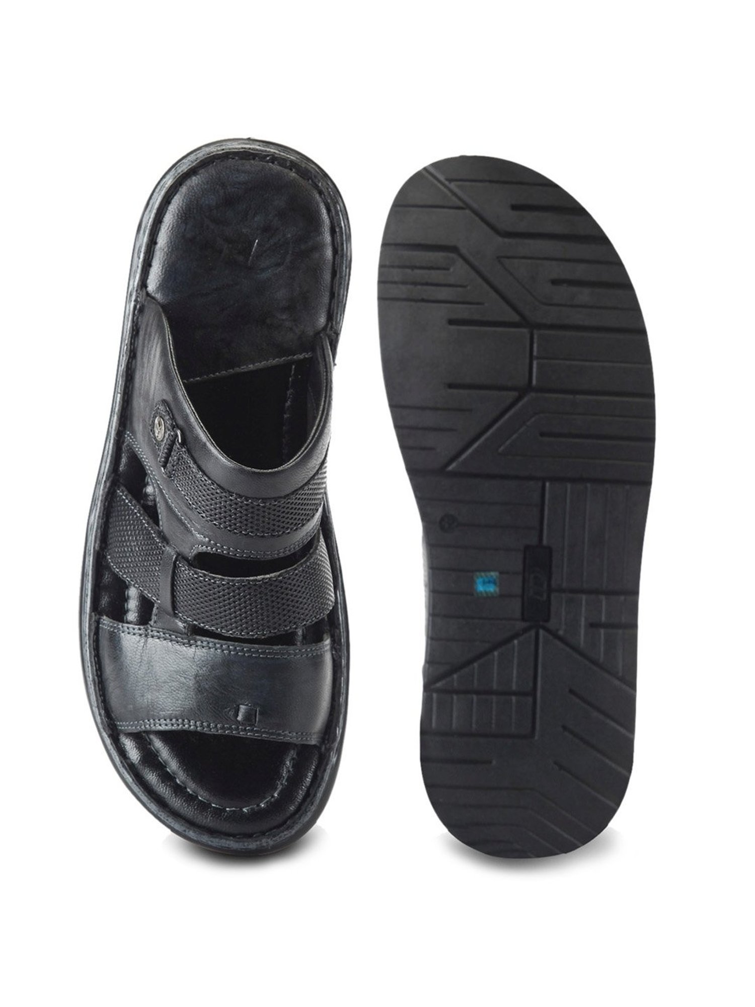 ID Men's Black Thong Sandals