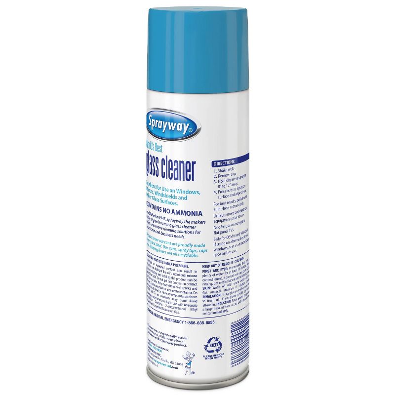 Sprayway Glass Cleaner Ammonia Free Aerosol - 19oz