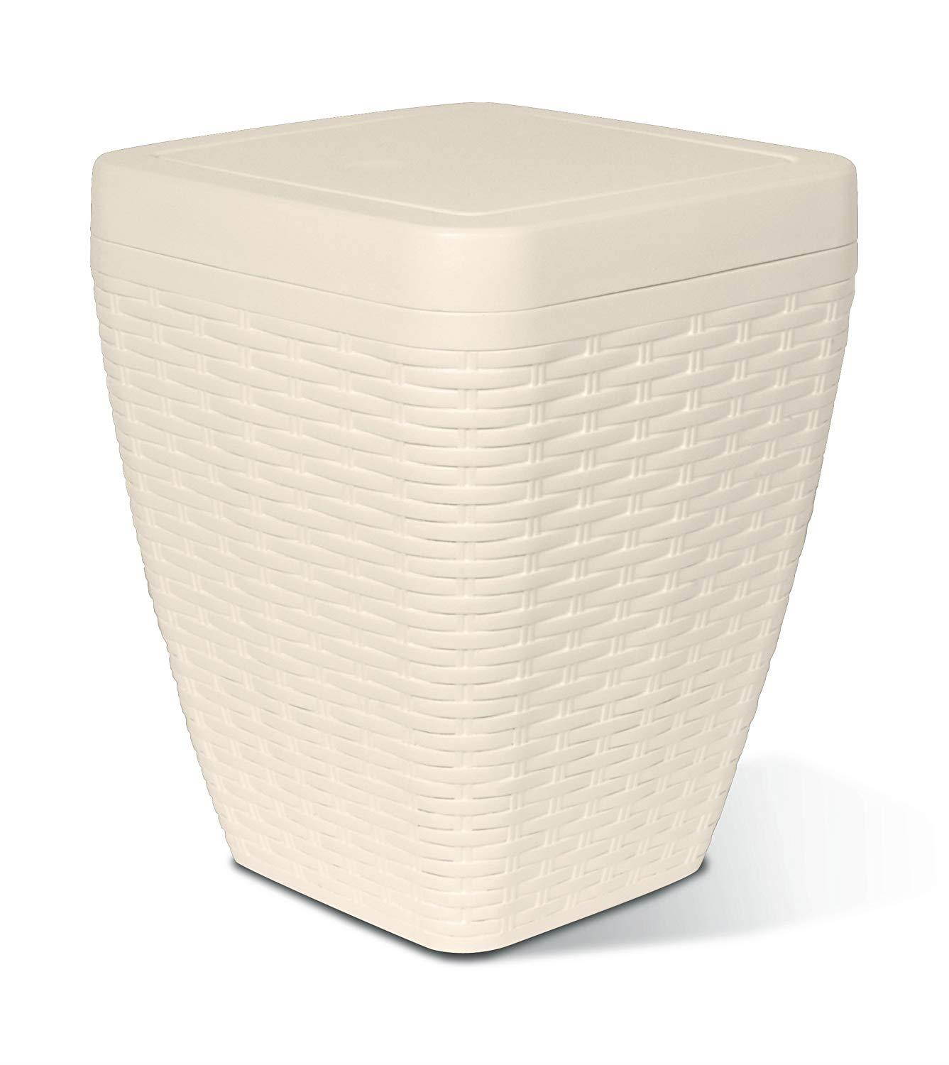 1.63-Gal Square Trash Can Color: Beige