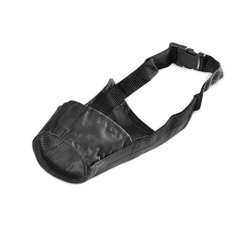 Insten Nylon Fabric Dog Muzzle for No Biting, Black 7.4" Dog Mouth Cover for Big Dogs