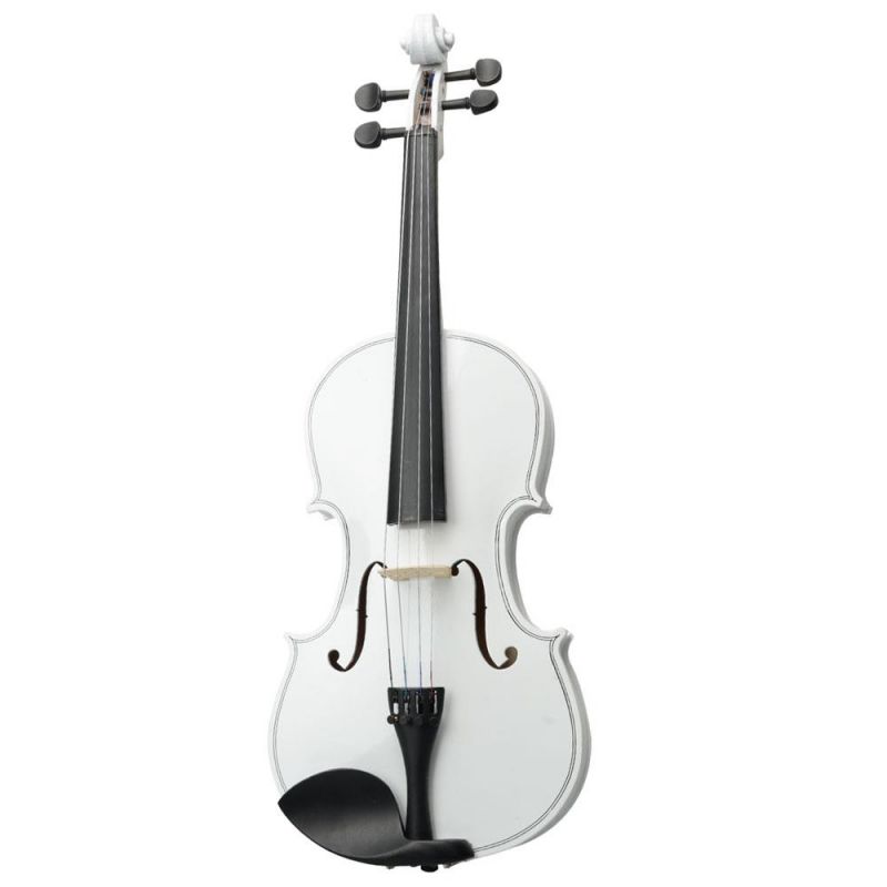 New 16 Inch High Quality Basswood Acoustic Viola with Case Rosin Bow White Color