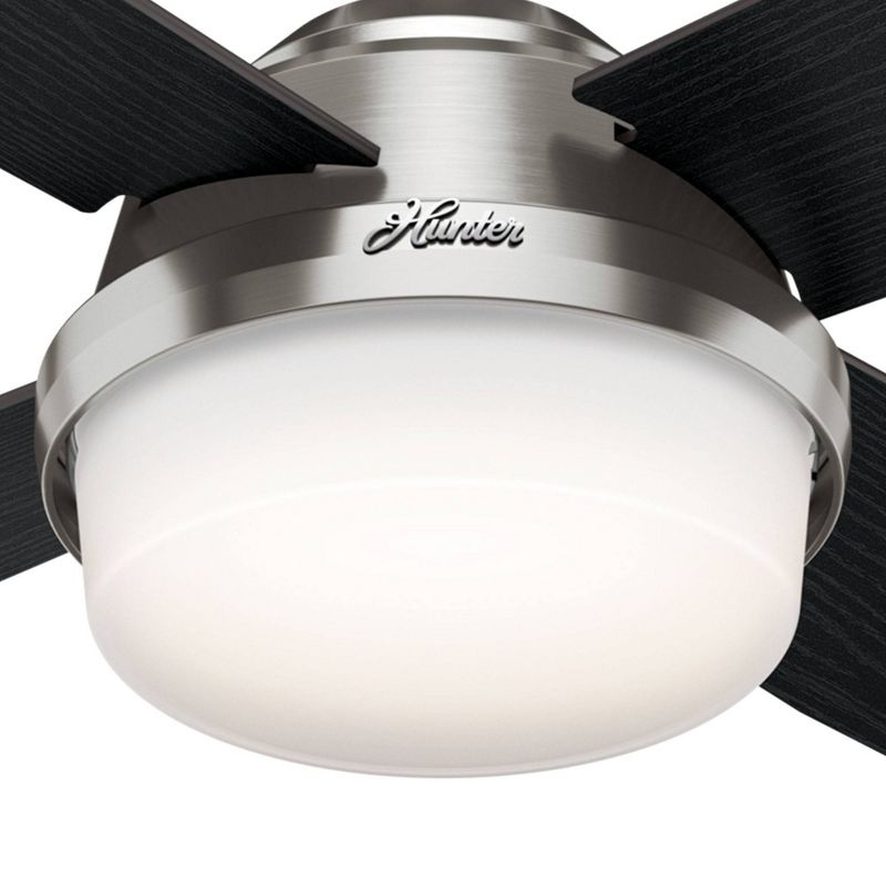 52" LED Dempsey Ceiling Fan with Remote (Includes Tunable Energy Efficient Light) Nickel - Hunter