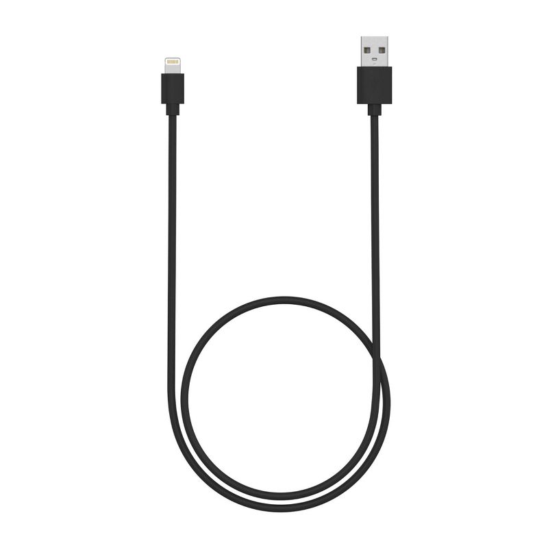 Just Wireless 3ft TPU Lightning to USB-A Cable - Black