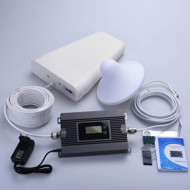 ATNJ 80dB High Gain Repeater 2100MHz Mobile Signal Booster 3G Repeater with Log-Periodic antenna for EU,Asia,Afica countries