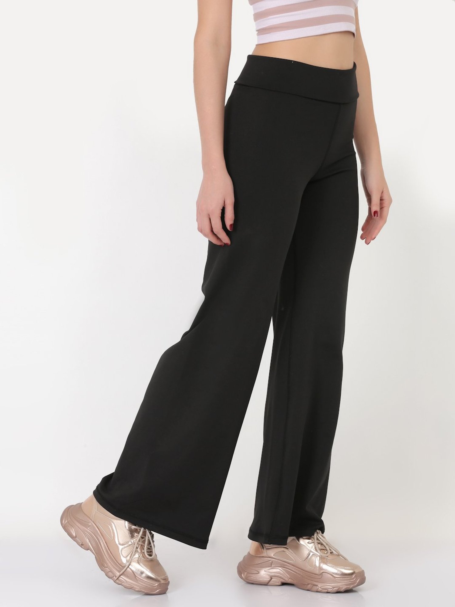 EVERDION Black High Rise Pants