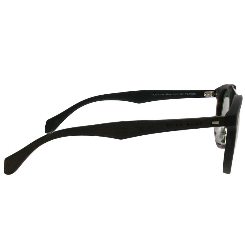 Hugo Boss BOSS 0777 RBH Unisex Aviator Polarized Sunglasses Black Dark Brown 51mm