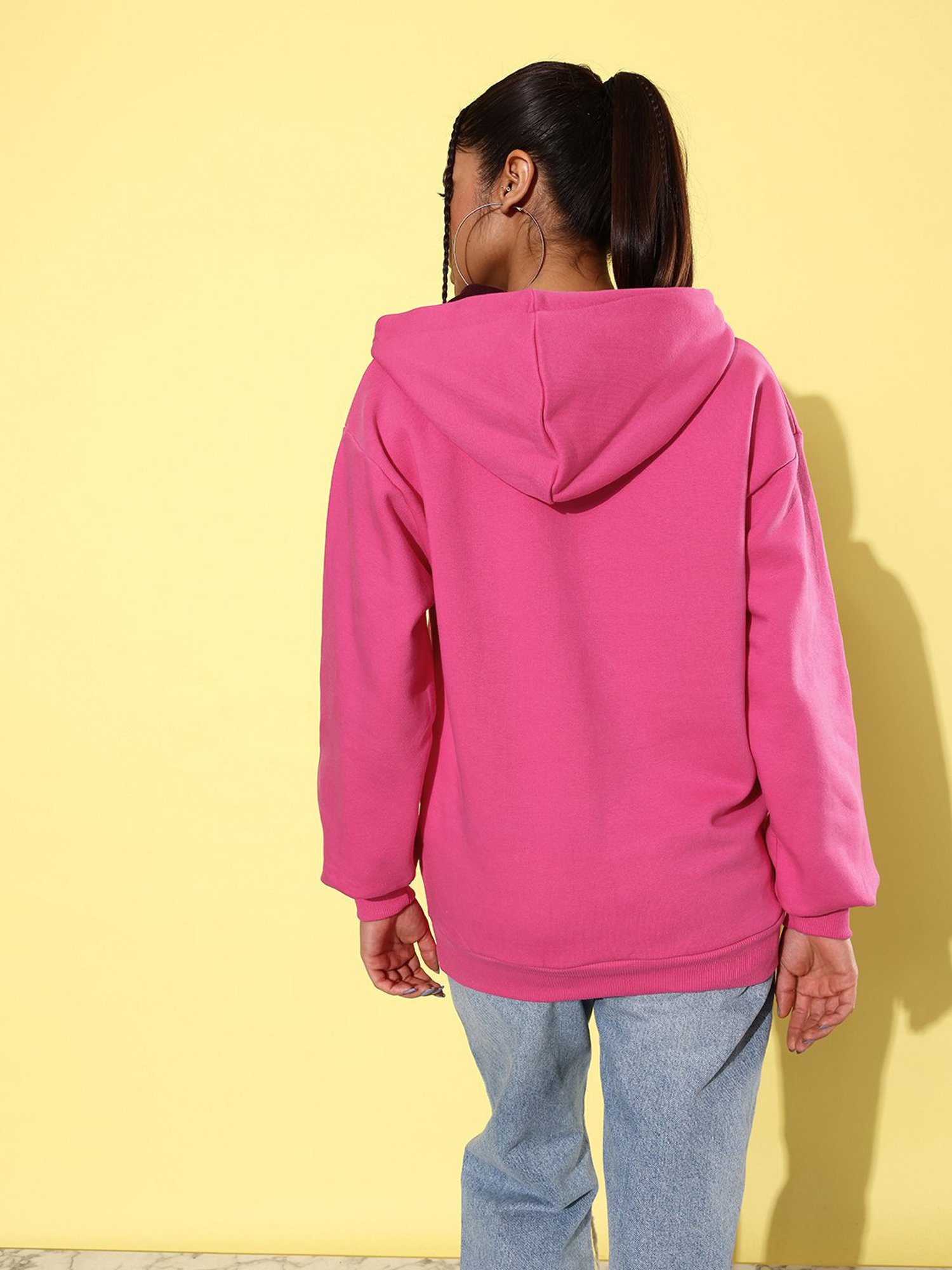 Difference of Opinion Pink Fleece Graphic Print Oversized Sweatshirt