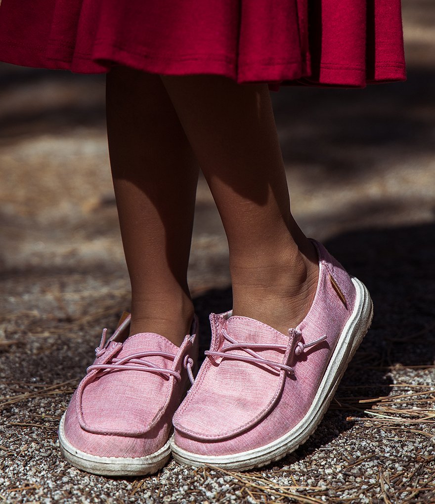 Hey Dude Girls' Wendy Linen Washable Slip-Ons (Toddler)
