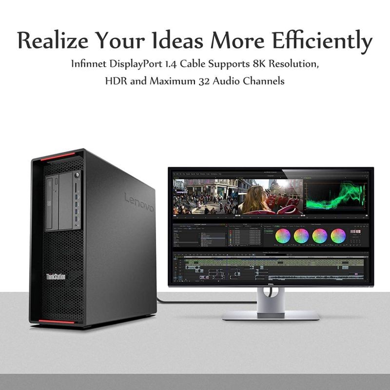 Cables Direct Online 100FT SVGA Monitor Cable, Male to Male 1080P Super VGA Display Cord for PC Projector Laptop TV