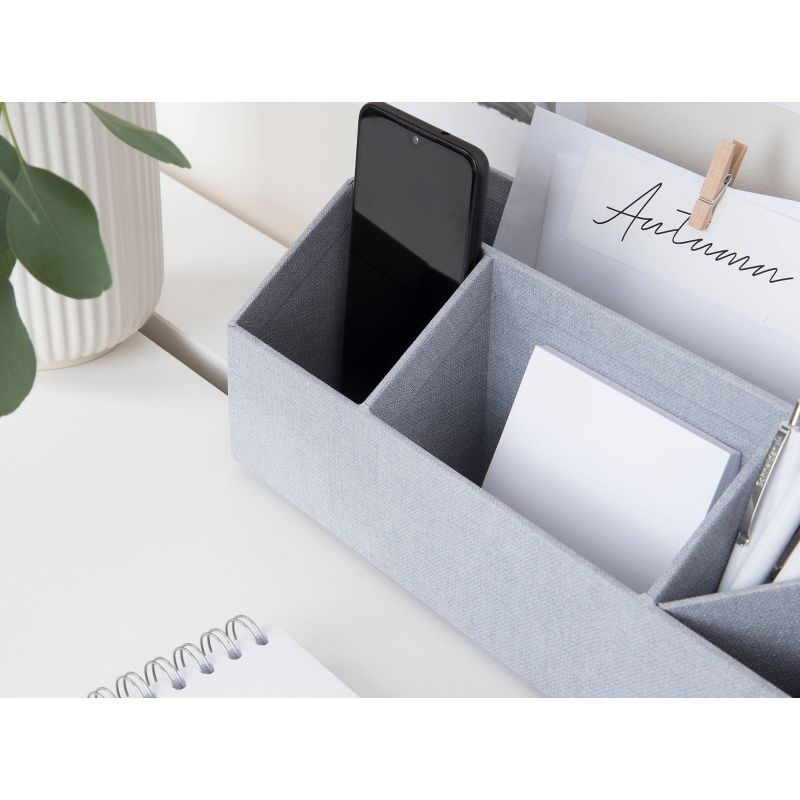 Elisa Canvas Desk Organizer Ash - Bigso Box of Sweden