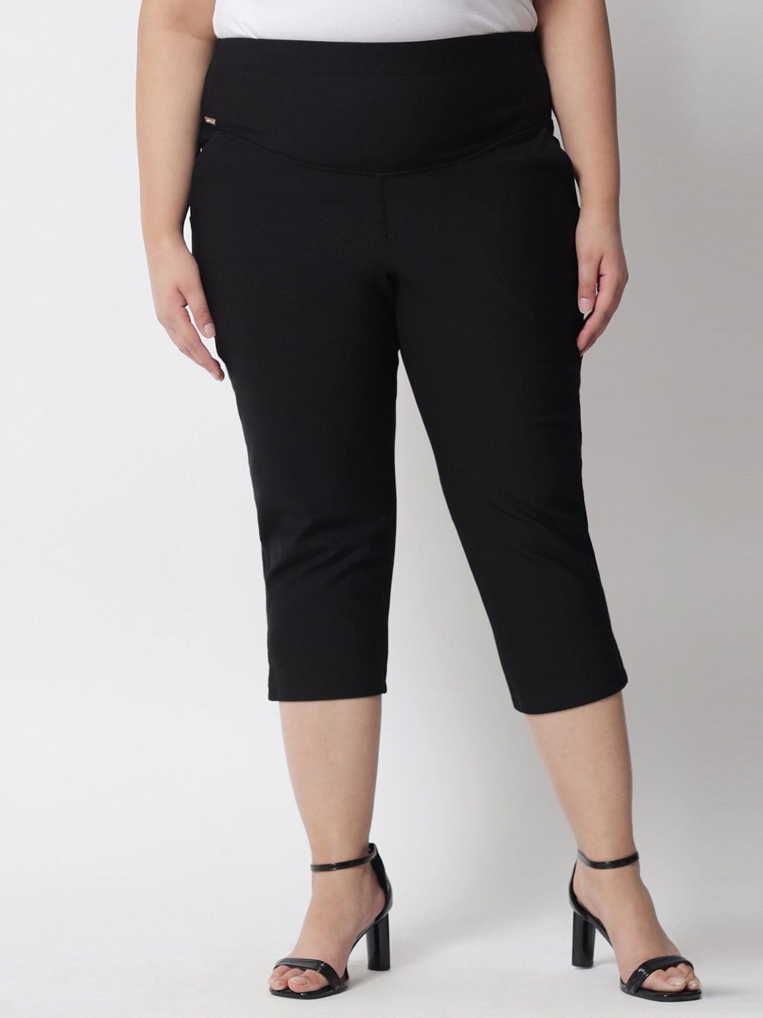 Amydus Black High Rise Capris