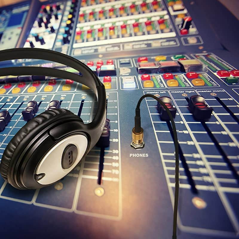 6.35mm (1/4 inch) Male to 3.5mm (1/8 inch) Female 3-Conductor TRS AUX Stereo Audio Headphone Jack Adapter - 24K Gold Plated (1 Pack)