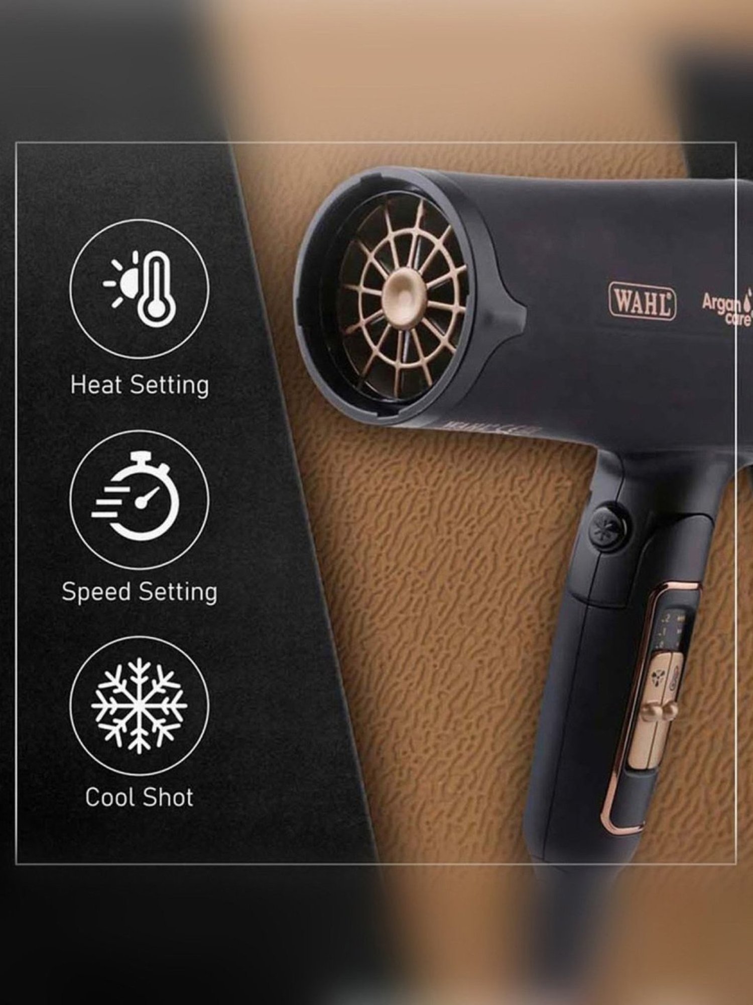Wahl ArganCare WCHD8-1324 2200W Hair Dryer (Black)