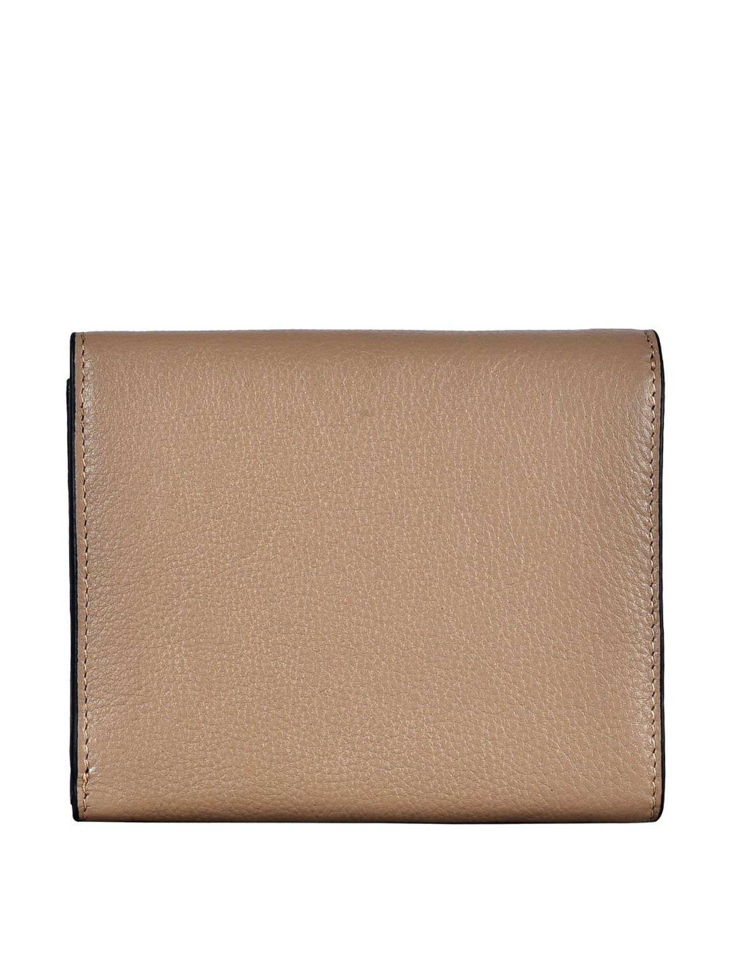 Eske Alaina  Brown Solid Tri-Fold Wallet for Women