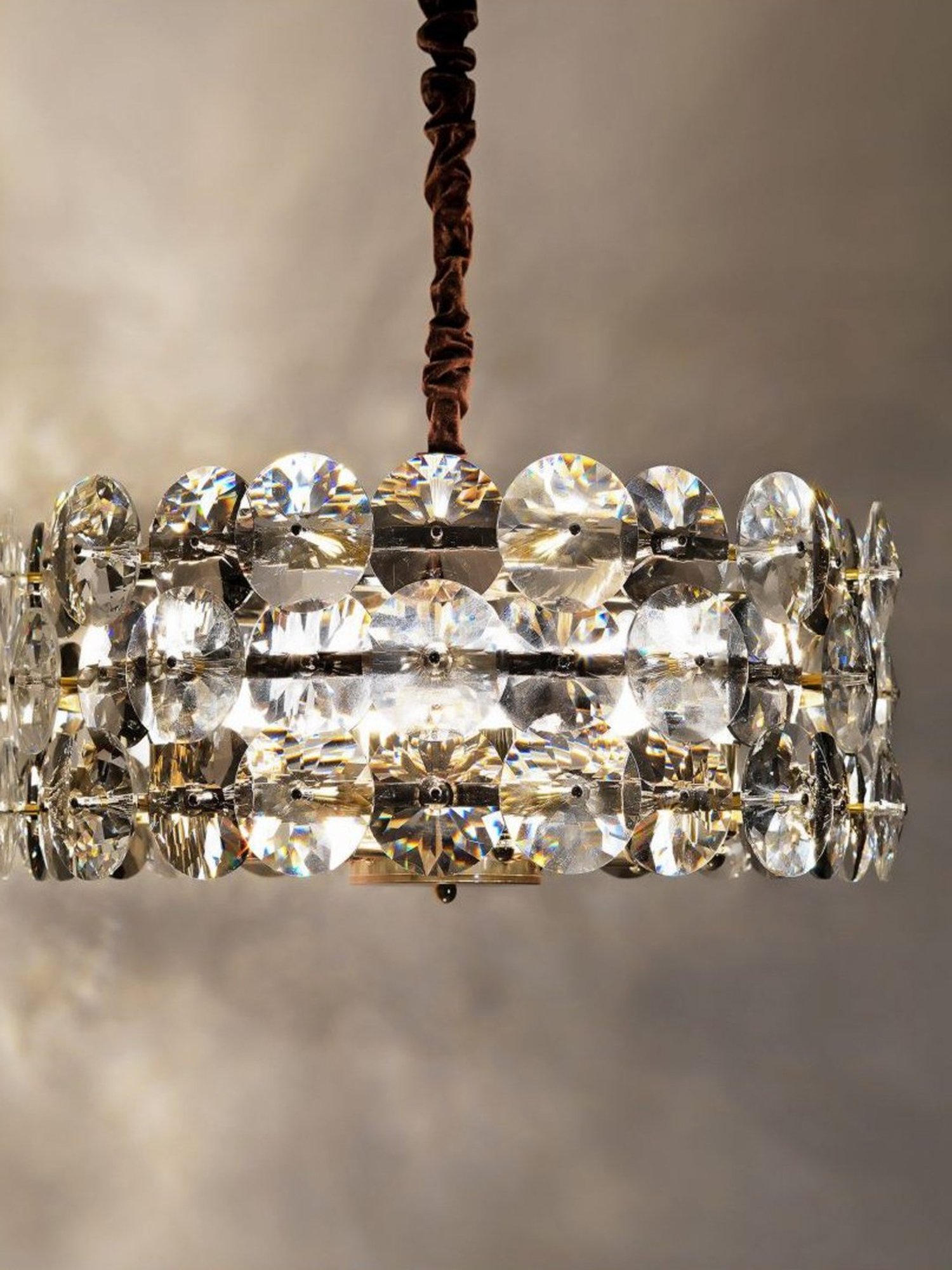 Kapoor Lamp Shades Rose Gold & Smoke Crystal Palazzo 12 Light Contemporary Chandelier