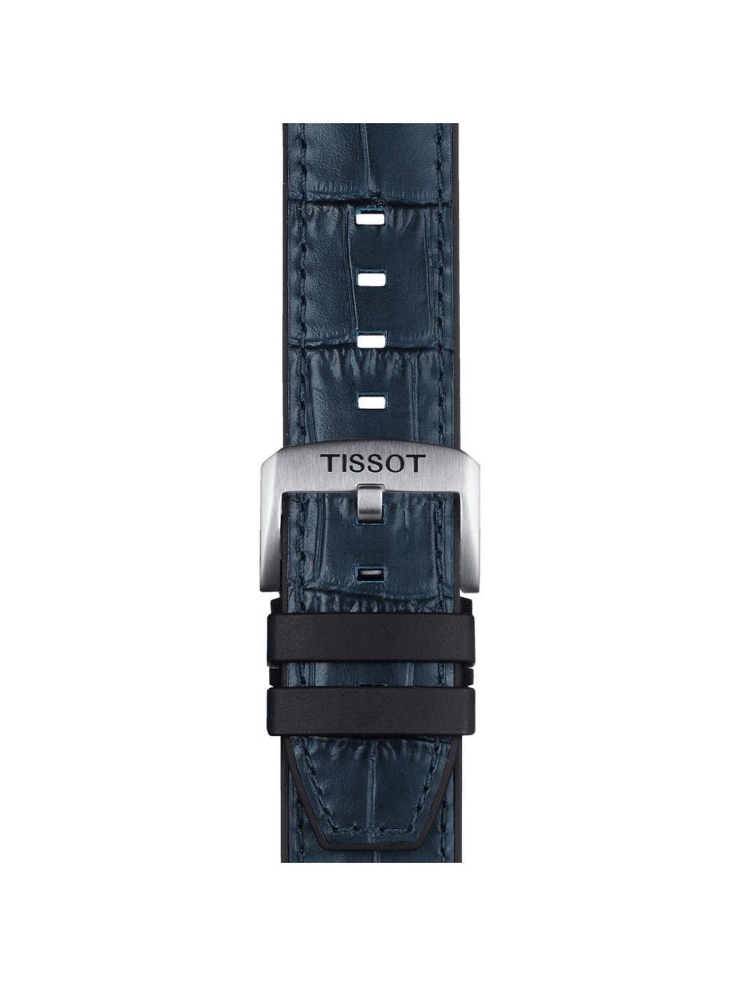 TISSOT Official T852046765 Blue Leather Watch Strap Lugs 22 mm
