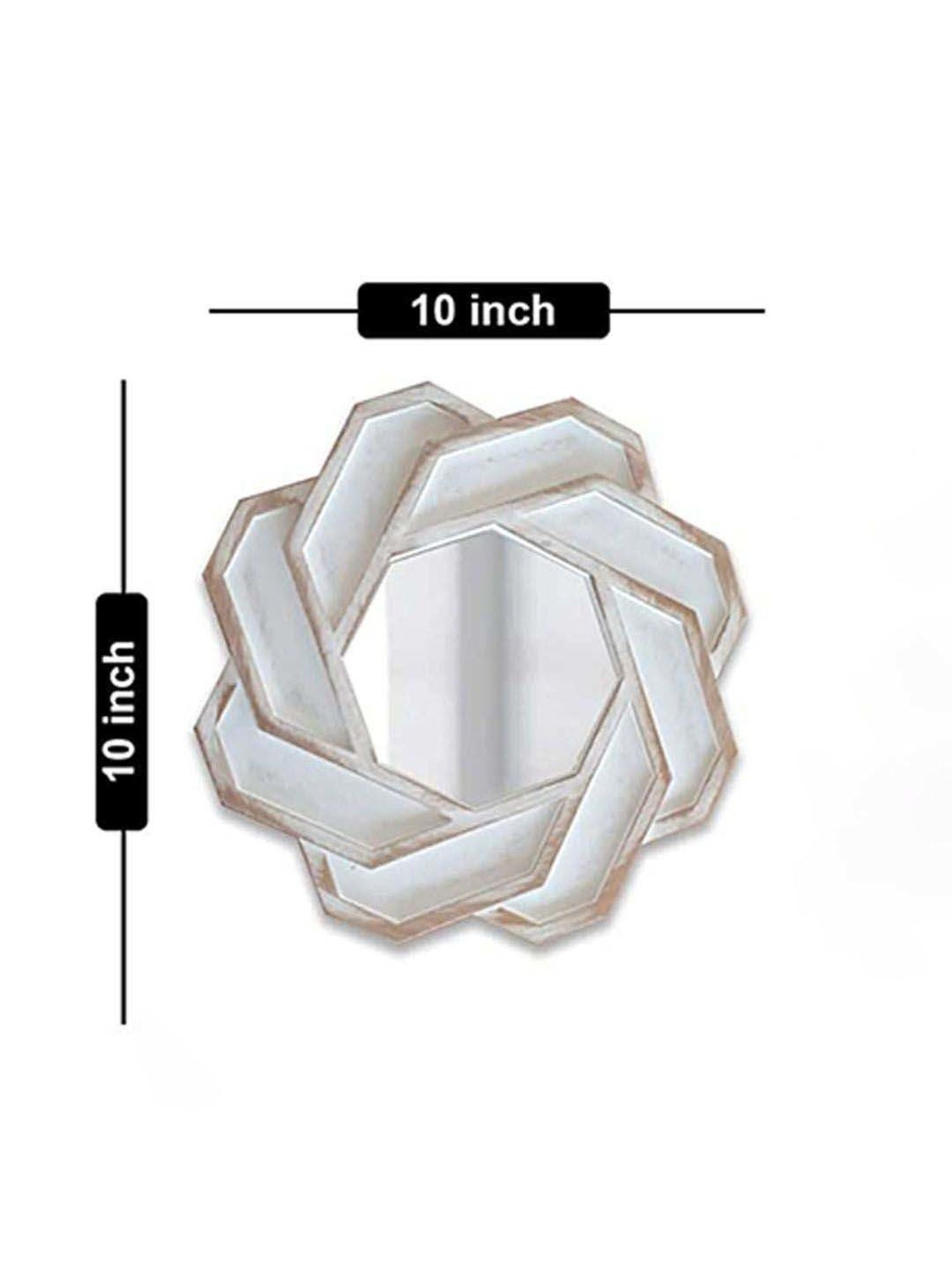 CHRONIKLE Pink Iron Sun Burst Designer Round Wall Mirror