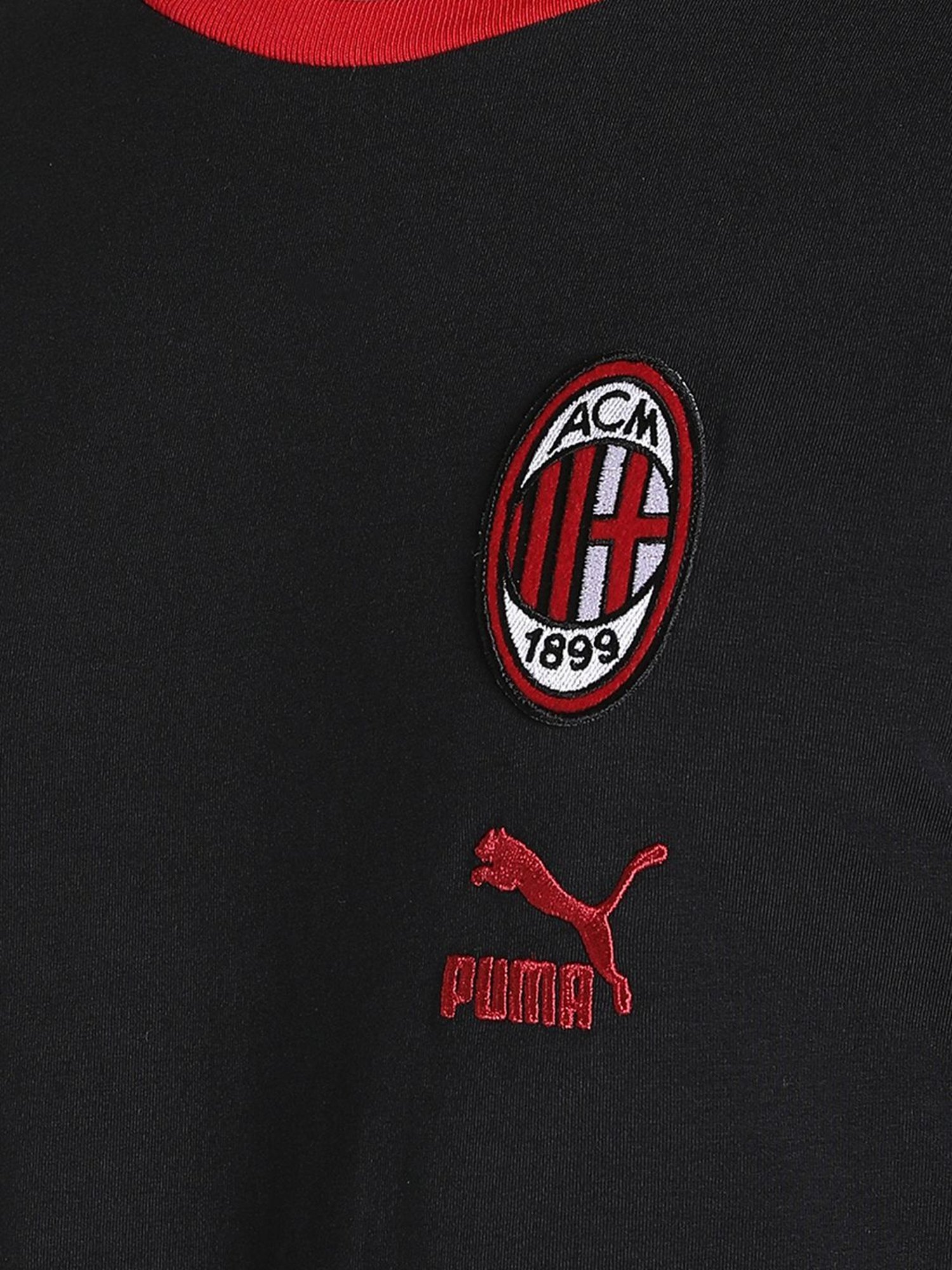 Puma Black Cotton Regular Fit T-Shirt