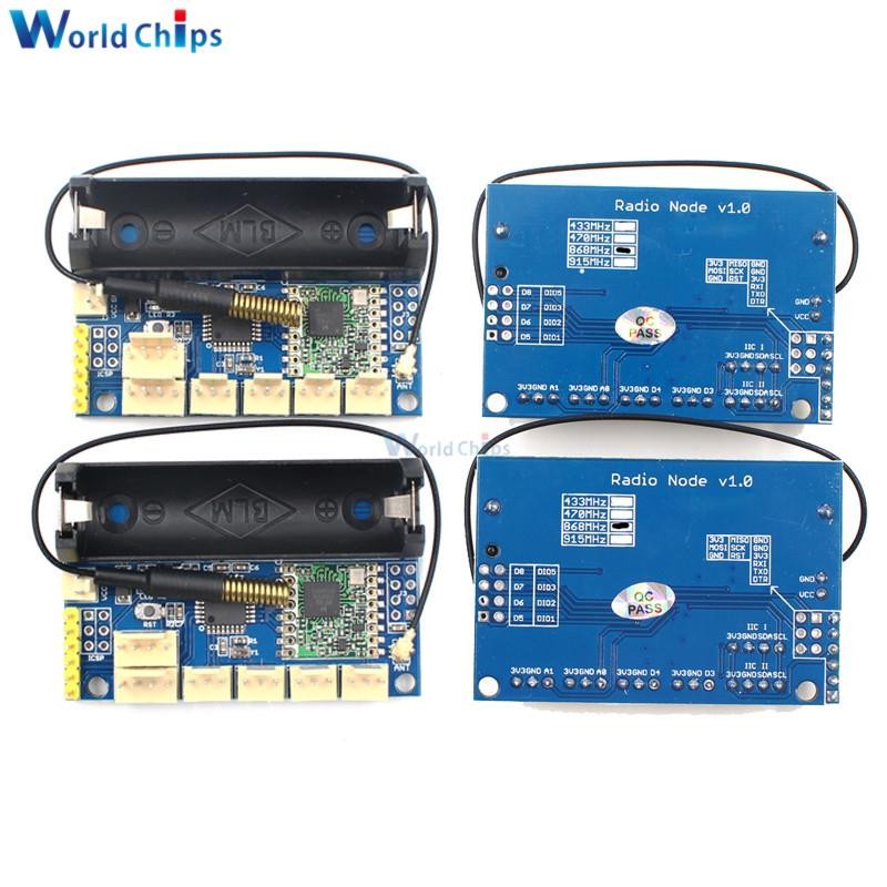 5PCS 868mhz LoRa Radio Node V1.0 IOT Wireless Transmission Lora Module RFM95 SX1276 for Arduino ATmega328P 3.7-12V uFL Antenna