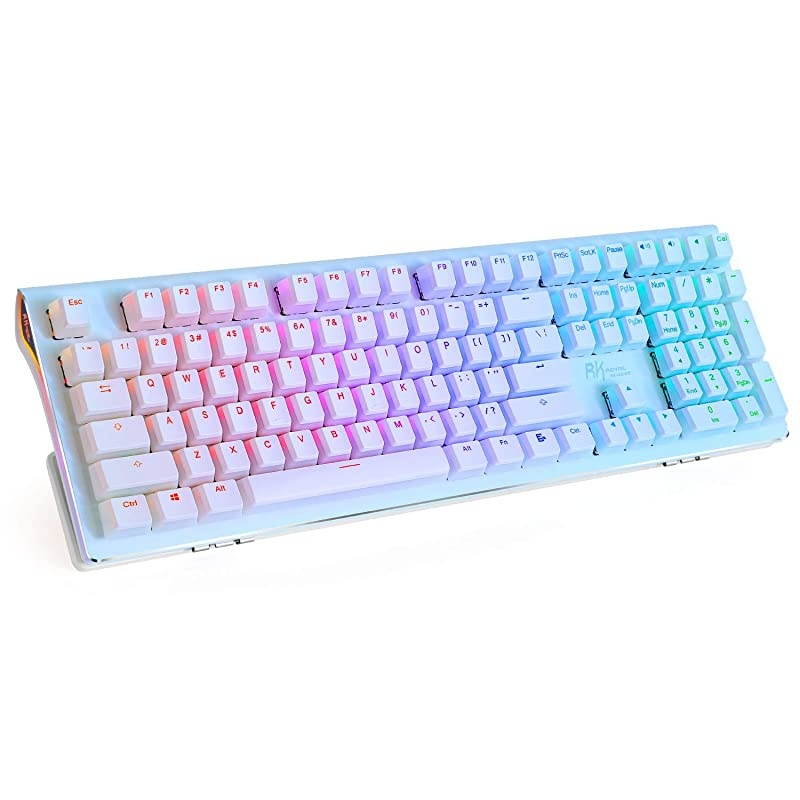 112 Double Shot PBT Pudding Keycap Set OEM Profile ANSI ISO Layout Backlit Keycaps with Translucent Layer for DIY MX Switches 606187 TKL104 RGB Mechanical Gaming Keyboard White