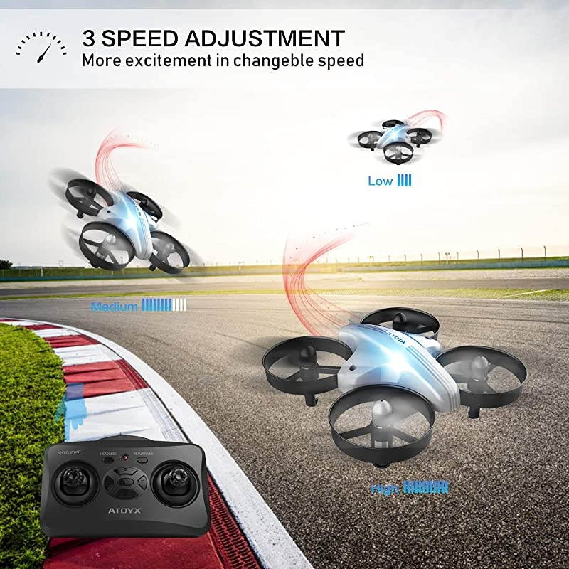 Drone for Kids and Beginners,Portable Remote Control RC Quadcopter Drone Toy, Best Drone for Boys and Girls with Altitude Hold, 3D Flips, Headless Mode,LED Light&Extra Batteries AT-66(White)