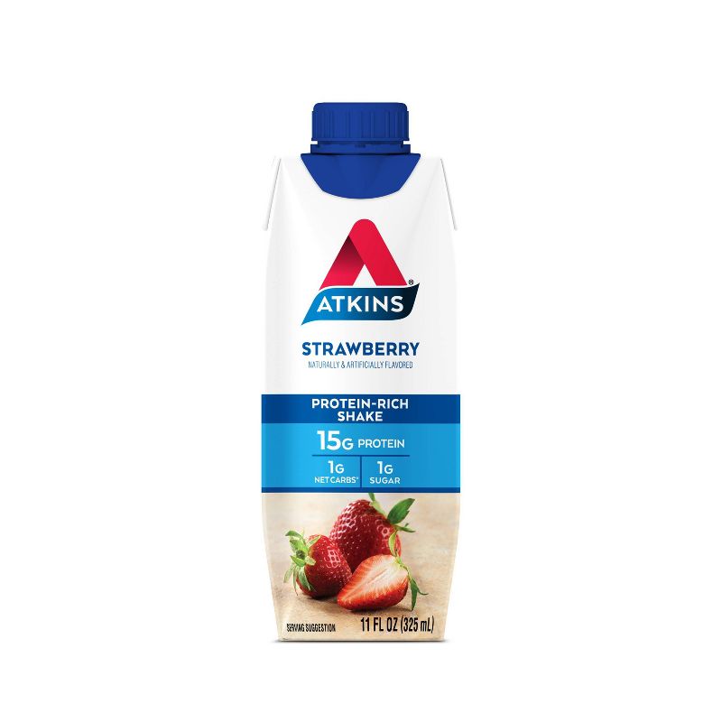 Atkins Protein Shake - Strawberry - 11oz/4pk Bottles