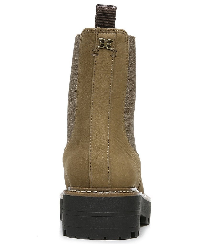Sam Edelman Laguna Waterproof Nubuck Leather Chelsea Lug Sole Booties