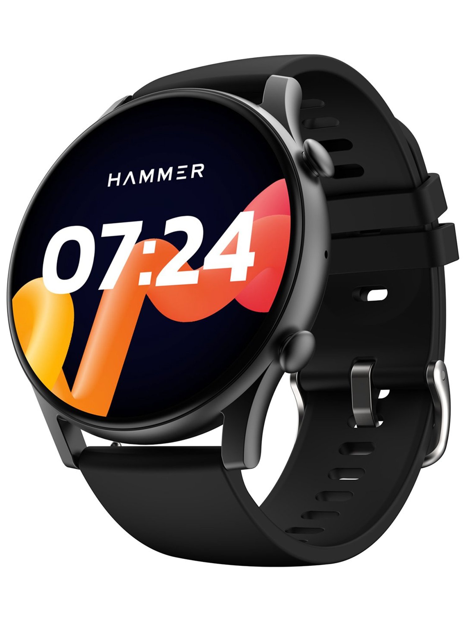 Hammer Glide 1.43 inch AMOLED Display Smartwatch for Men with Bluetooth Calling (Charcoal Black)