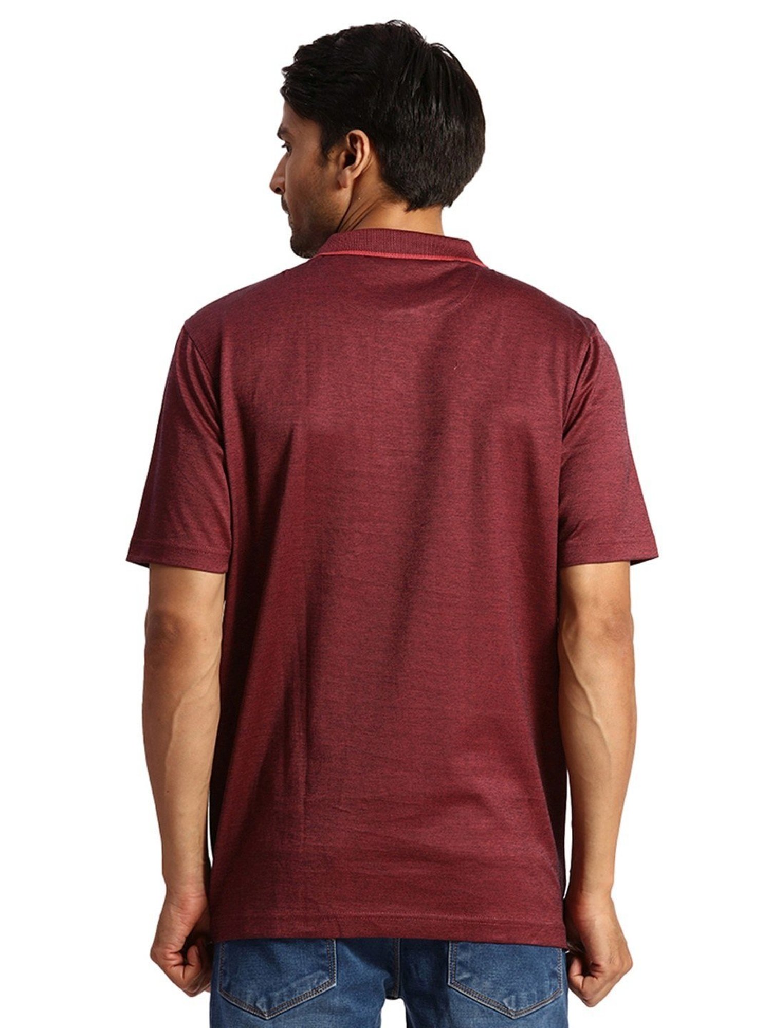 ColorPlus Orange Cotton Classic Fit Polo T-Shirt