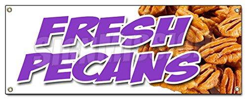 FRESH PECANS BANNER SIGN nuts southern georgia shelled gifts healthy
