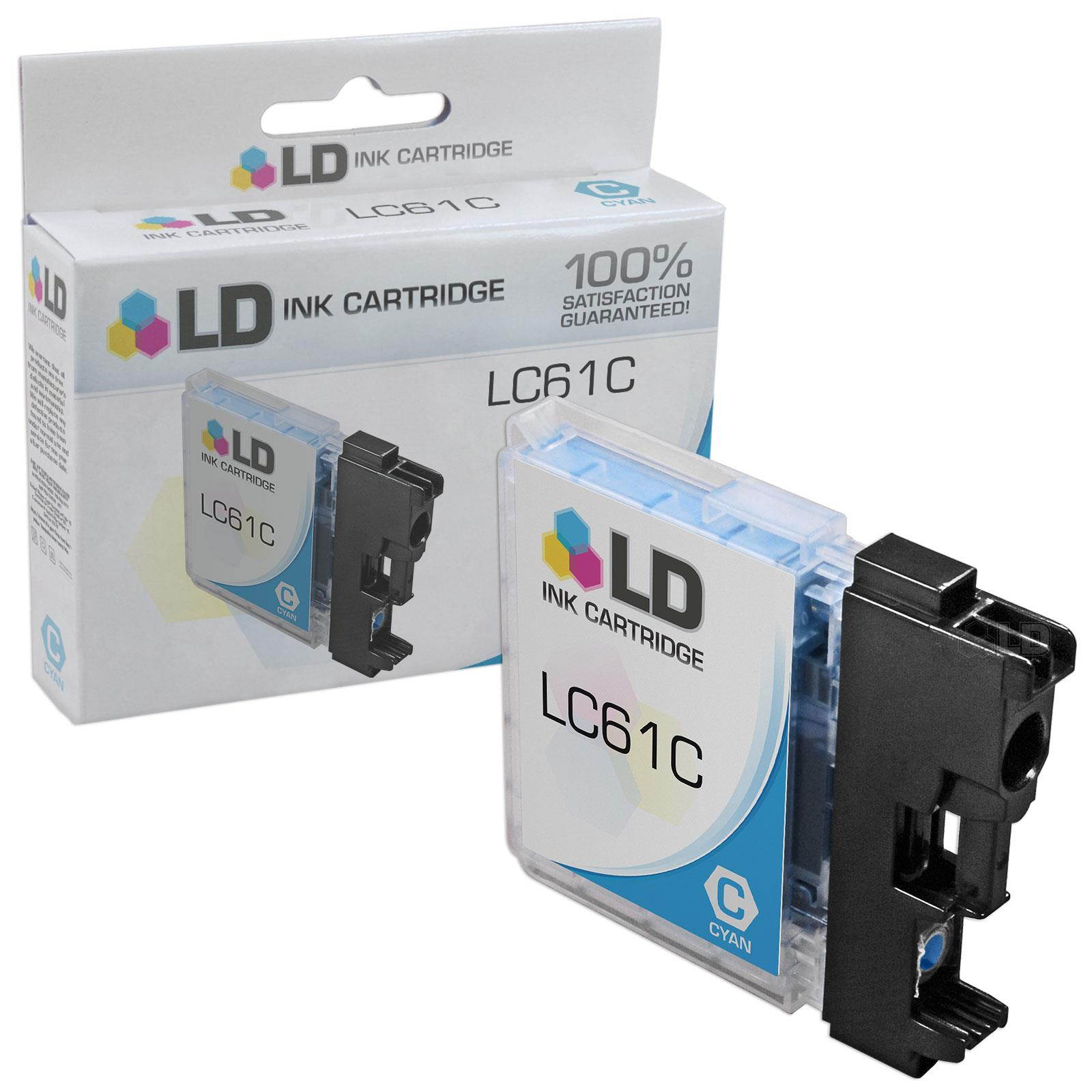 LD Compatible Ink Cartridge Replacement for Brother LC61 Series (Cyan, Magenta, Yellow, 3-Pack)