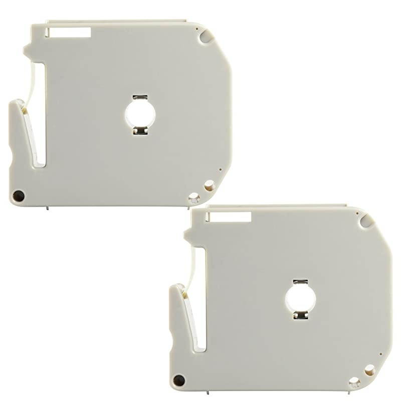 MK231 MK 231s M231 047 Inch x 263 Feet12mmx 8mBlack on White Label TapesCompatible for Brother PTouch Label Makers PTM95 PT90 PT65 PT80 12mm Black on Yellow 2 Pack