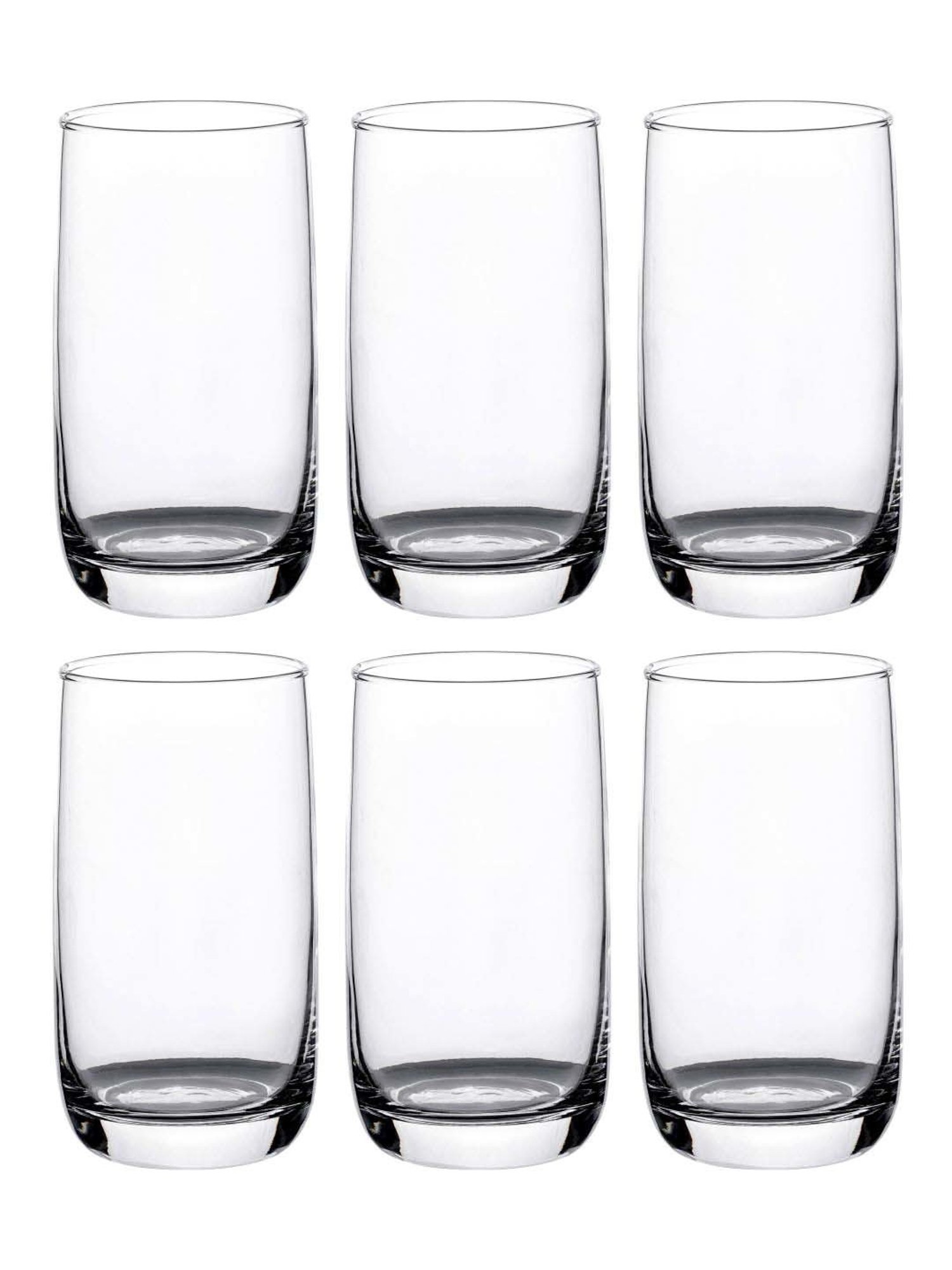 ROXX Valentino Transparent Glass Tumbler (0.35 L) - Set of 6