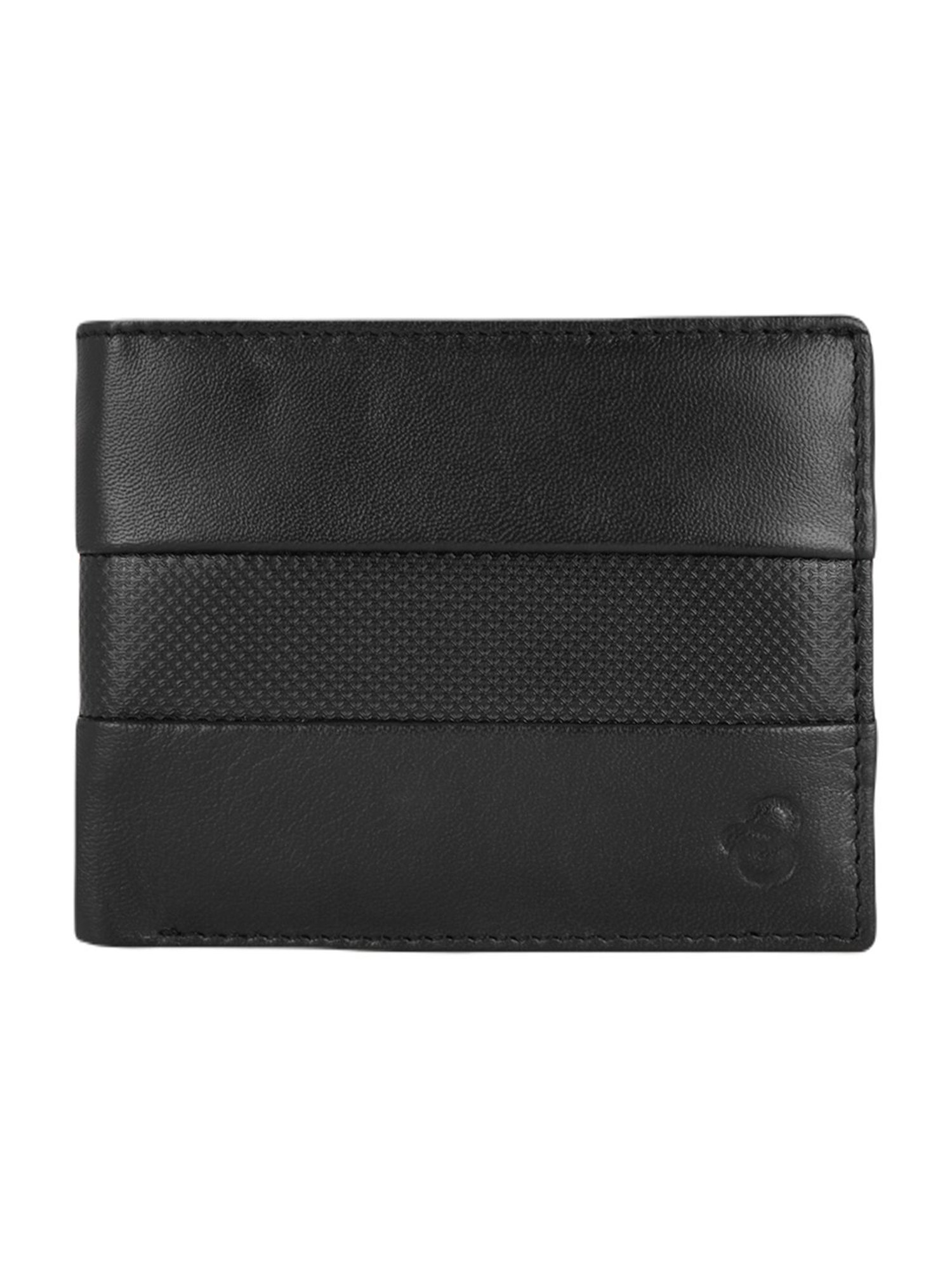 Byford by Pantaloons Black Leather Small Bi-Fold Wallet for Men
