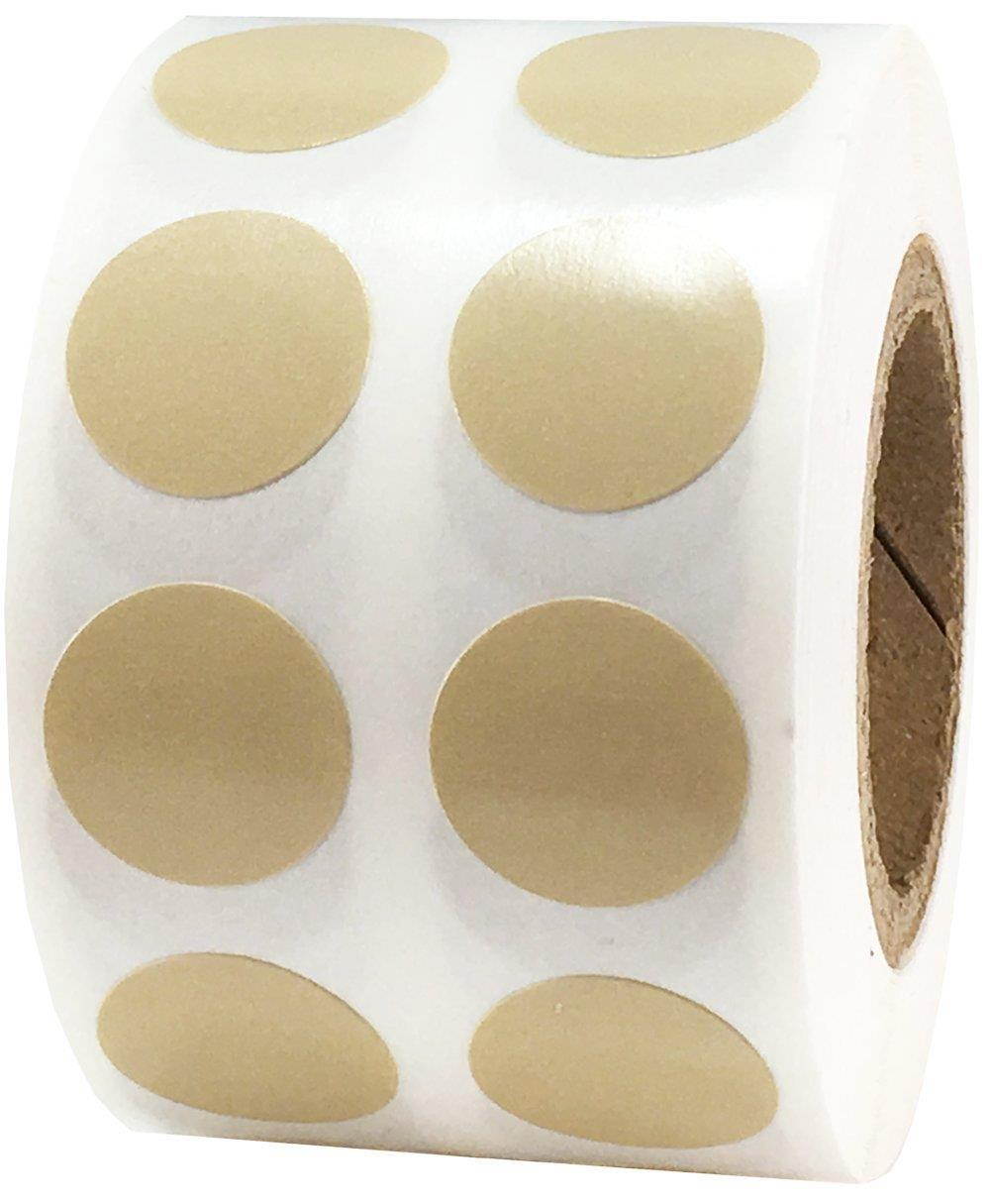 Color Coding Labels Beige Round Circle Dots for Organizing Inventory 1/2 inch 1,000 Total Adhesive Stickers