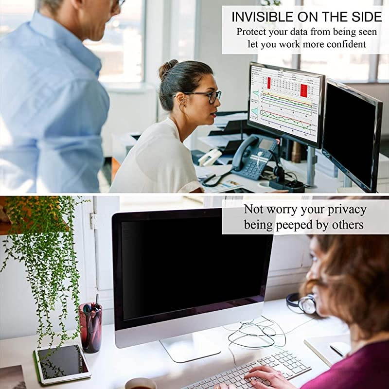 20 Inch (Diagonally Measured) Computer Privacy Screen Filter, [16:9 Aspect Ratio] for Widescreen Monitors Anti-Glare - Anti-Scratch Screen Protector - (WxH:443mmx250mm)