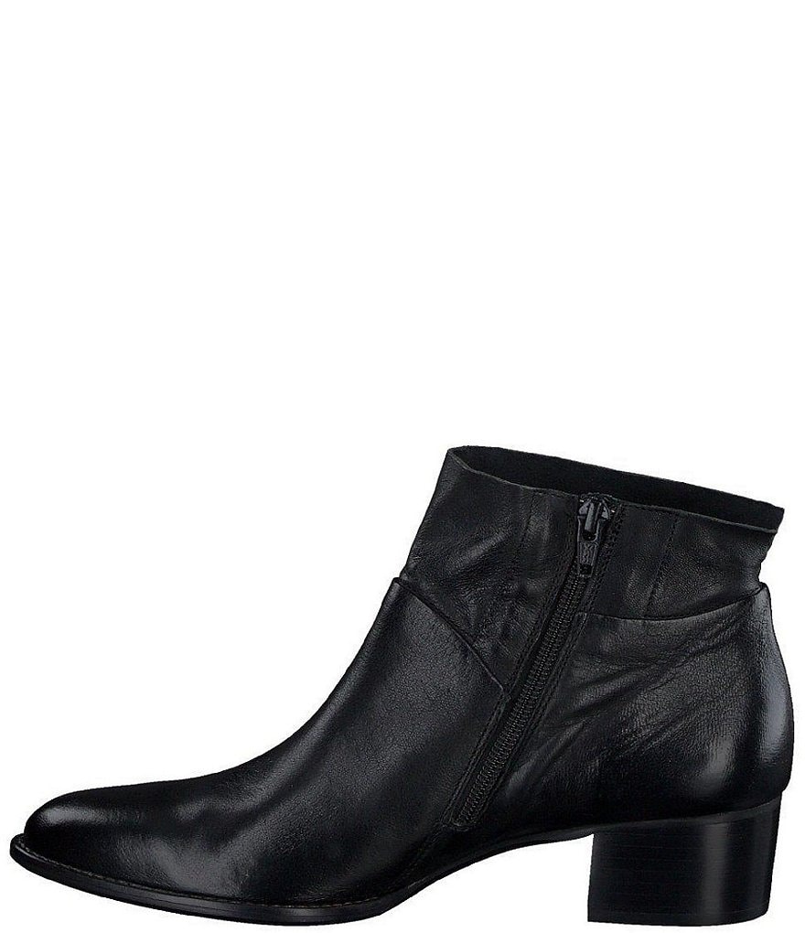Paul Green Nelly Leather Block Heel Booties